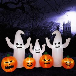 Halloween Inflatable Ghosts and Pumpkins Set