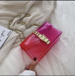 Rainbow Jelly Clutch Bag