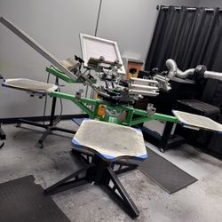 Screen Printing Equipment Package — Riley Hopkins Press + Conveyor Dryer + Exposure Unit + Flash