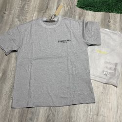 Essentials Dark Oatmeal tee • Brand new • Ships fast