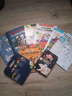 Prang colored pencils and adult coloring books