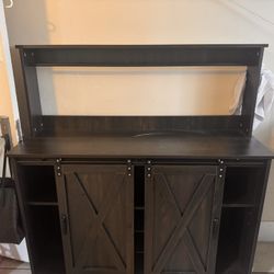 Coffee Bar Cabinet Brown