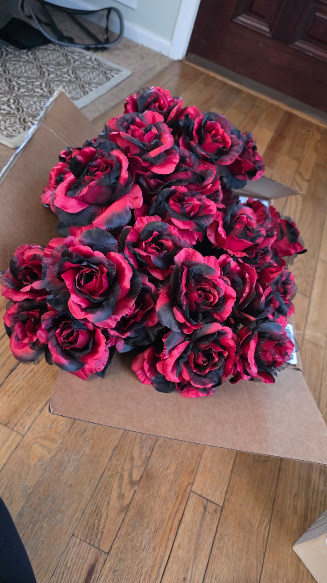 Red and black flowers