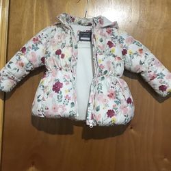 Girls Primark Floral Flower Coat Age 18-24 Month 92cm