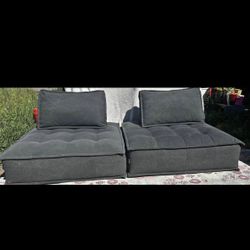 Coco Republic Dark Grey Modular Lounge Chairs Sofa
