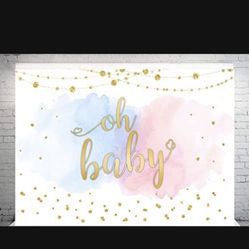 Babyshower Or Gender Reveal Backdrop 
