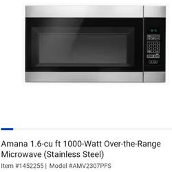 AMANA Over The Range Microwave 