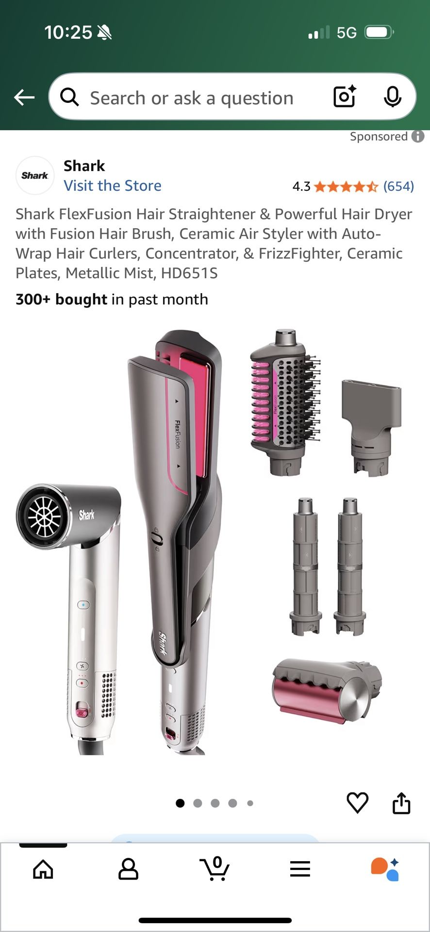 Shark FlexFusion Straightener And Blow Dryer.