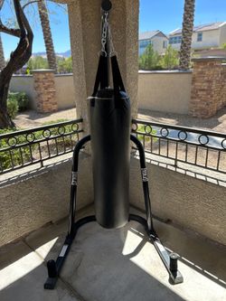 Everlast 100 lb Vintage Heavy Bag, Stand & Gloves