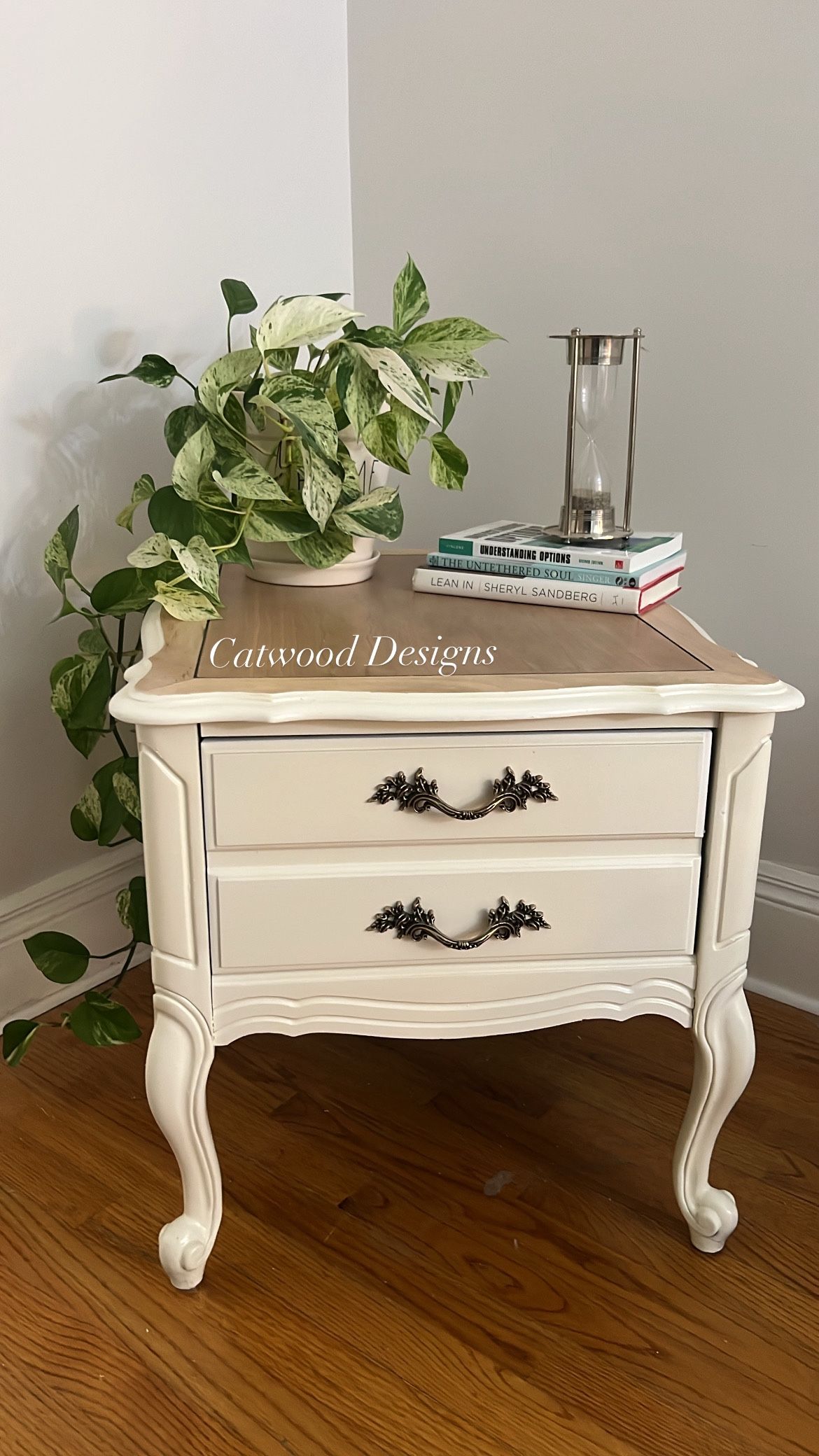 Refinished Side Table Accent Table End Table 