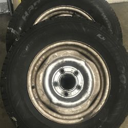 Hankook Snow Tires  215/70/R15  Not Studded.  On Chevy Astro Rims $20 For Both 
