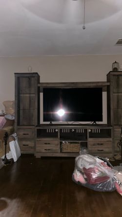 Farm house entertainment center