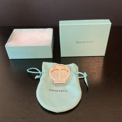 Vintage Tiffany & Co. Sterling Silver 925 Money Clip / Tiffany “T” in a Circle