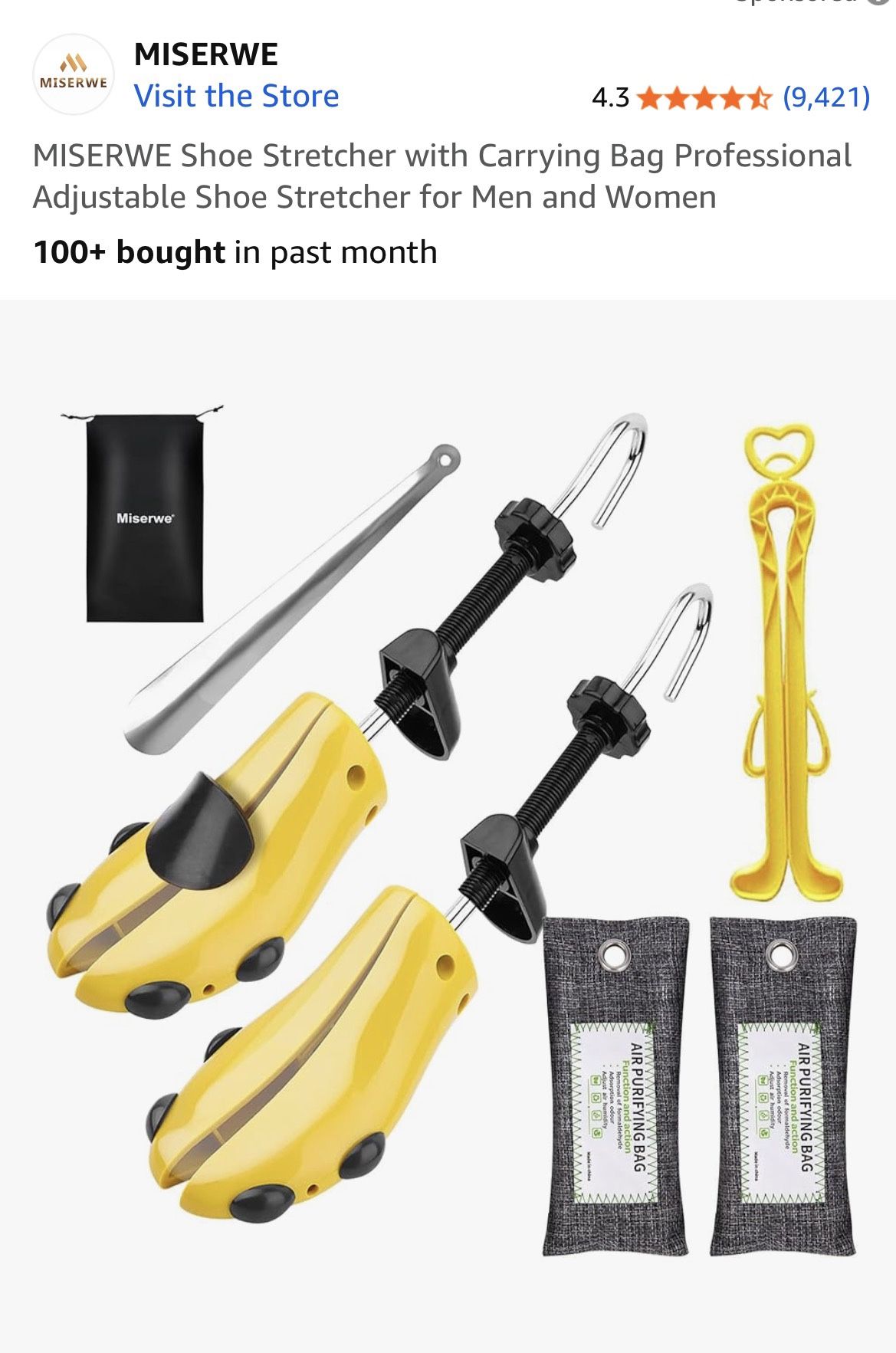 MISERWE Shoe Stretcher with Carrying Bag