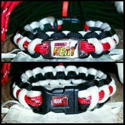Miami Heat Paracord Bracelets