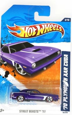 2011 Hot Wheels '70 Plymouth AAR Cuda Street Beasts '11