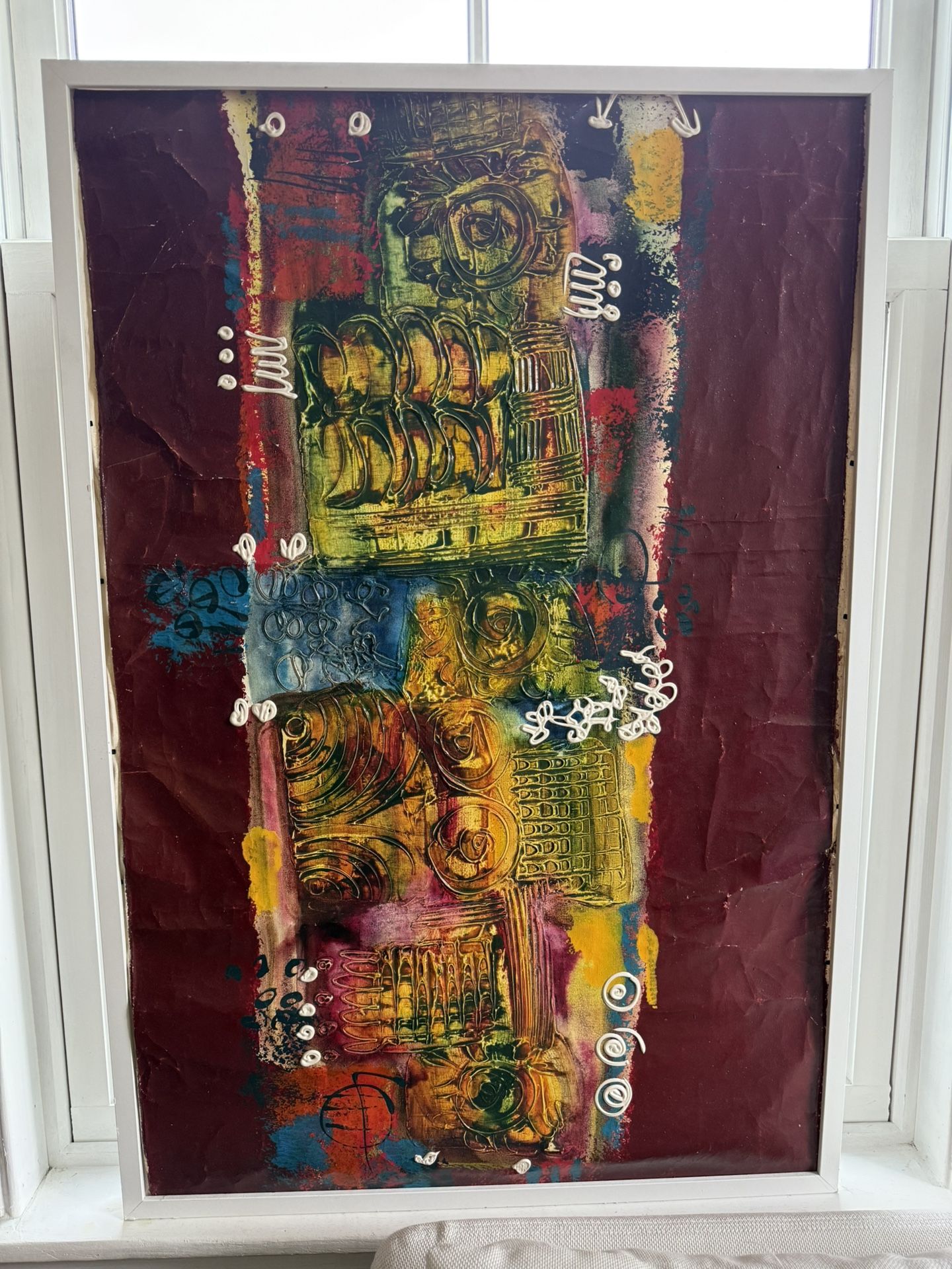 Cuban Painting With Large IKEA Frame