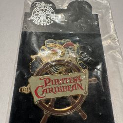Never Opened Pirates of The Caribbean Skeleton Steering Wheel Pin