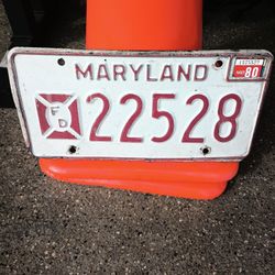 Vintage Fire Fighter License Plate