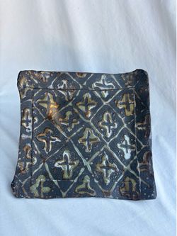 Large 10" Handmade Studio Pottery Decorative/Serving Platter - Laurie Curtis (Pt. Reyes)