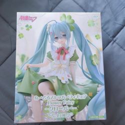 Vocaloid Flower Fairy Clover Hatsune Miku Noodle Stopper Figure FuRyu