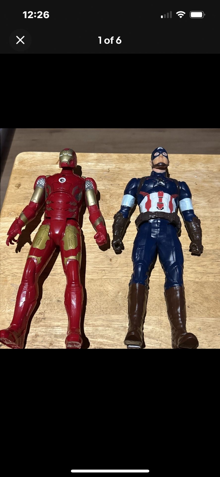 2 Pc 2015 Iron Man / Captain America Civil War Non Talking ? READ Sold Loose !