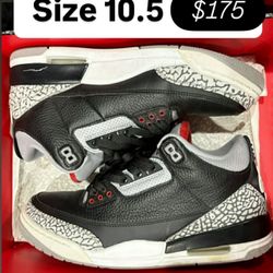 Jordan Retro 3s Black Cement Size 10.5