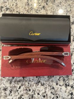 Cartier Rimless Wood Sunglasses – Premium C Décor Edition – Like New