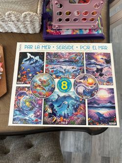 8 seaside Jigsaw Puzzle Set