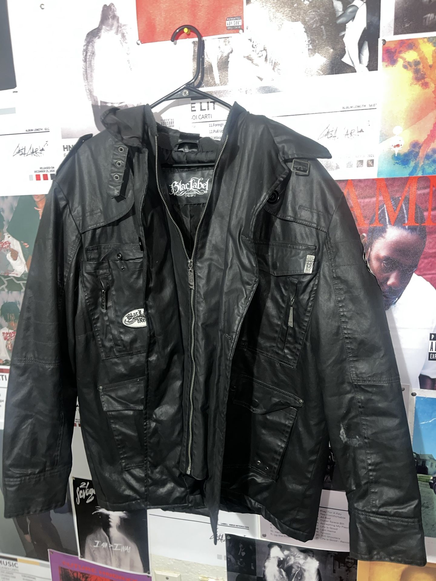 BLAC LABEL Vintage Mens Premium Embroidered Lined Jacket