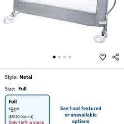 Summer Infant Double Safety Bedrail, Gray, Metal and Fabric Bedrail Set for Toddlers