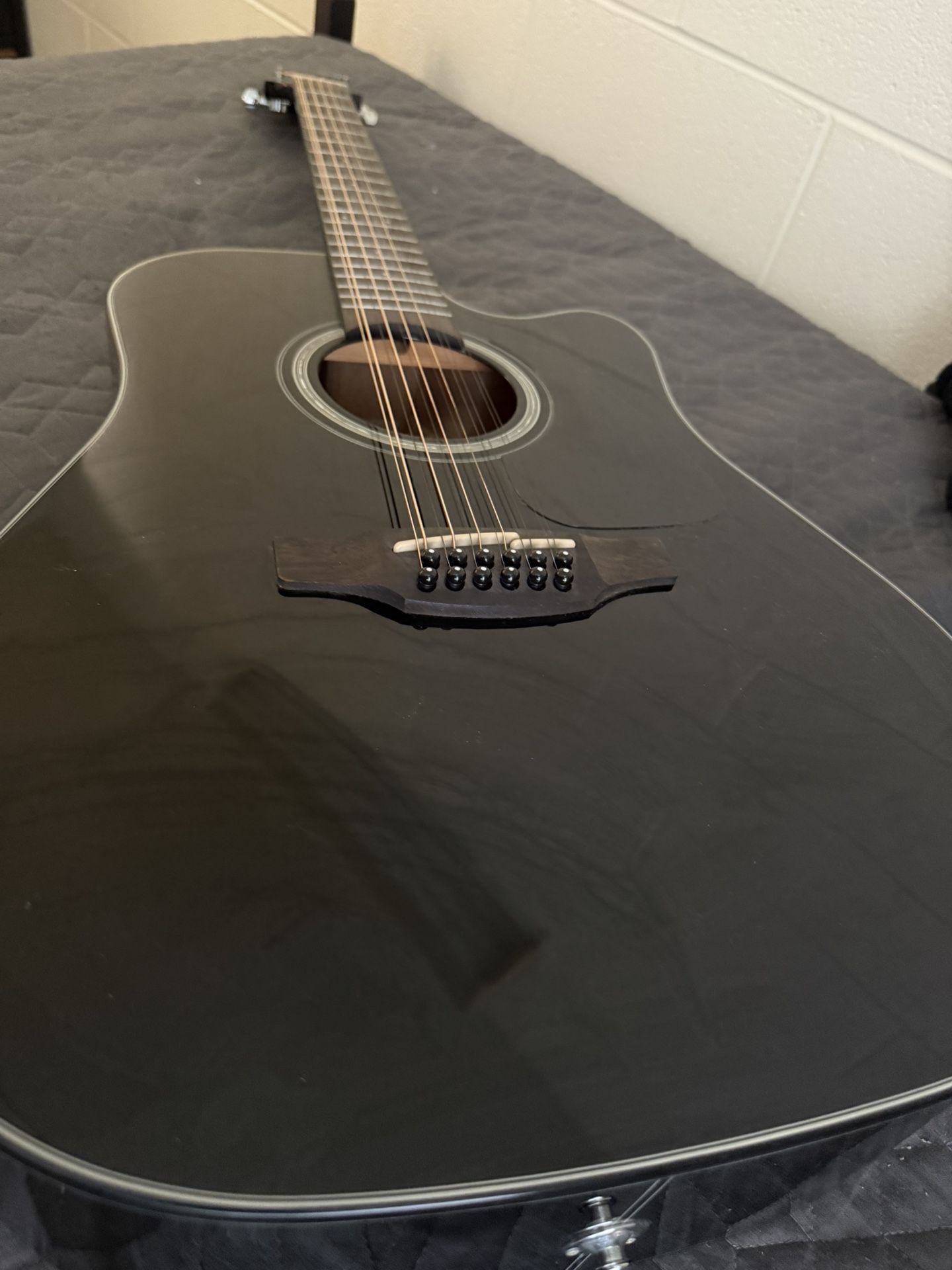 Takamine G Series GD30CE-12 Dreadnought 12-String Acoustic-Electric Guitar Black