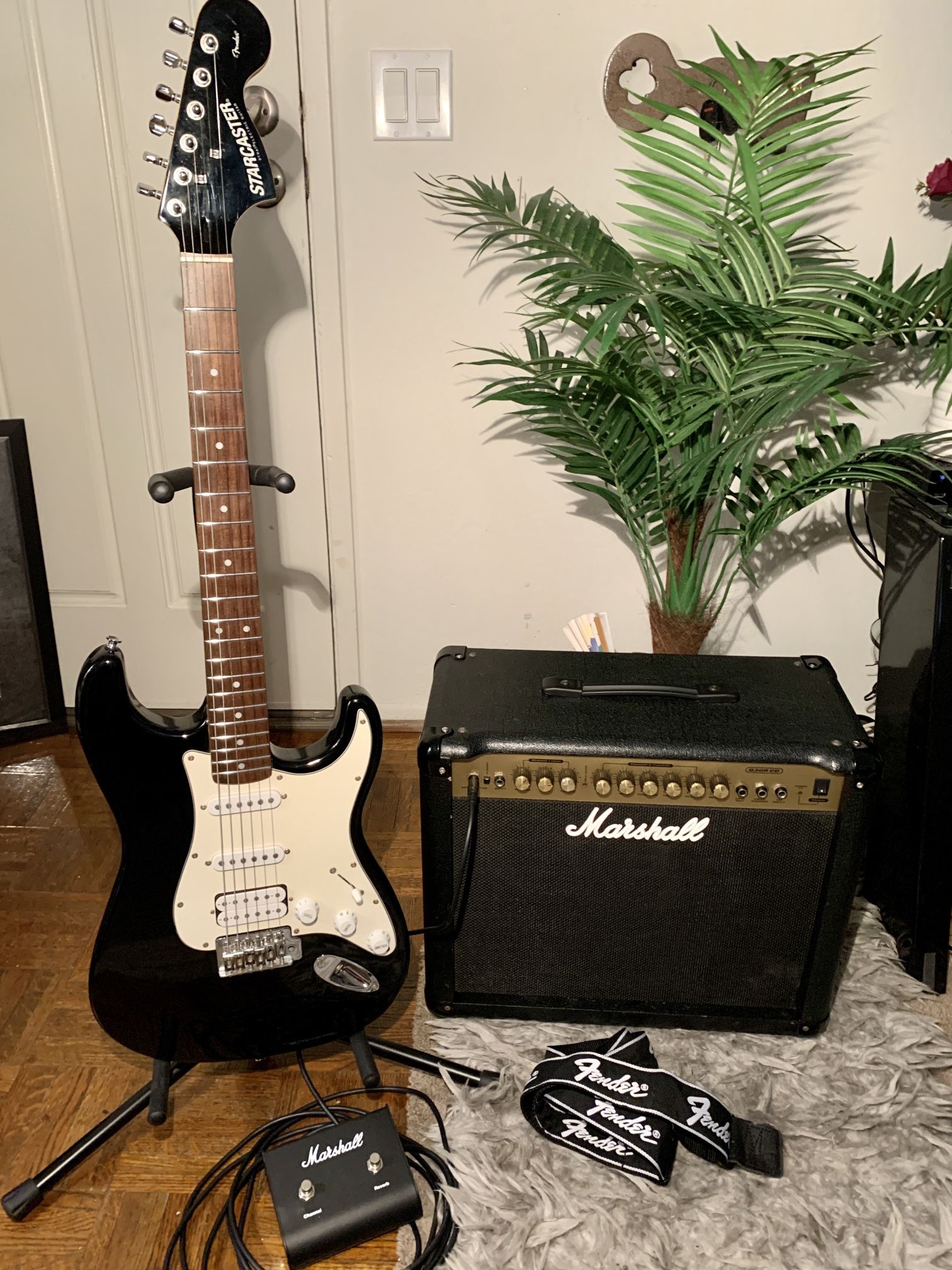 Fender Guitar & Marshall Amp Combo $175
