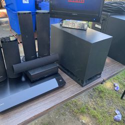 sony hbd-e780w home theater system speakers subwoofer blue ray an more!!