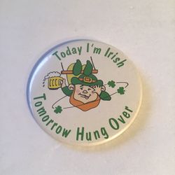 Vintage St. Patrick’s Day Pin Back Pin