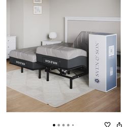 Adjustable Split King Bed (Electric) + Like-New Mattresses + Headboard