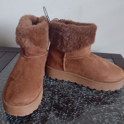 Light Brown Ankle Booties 