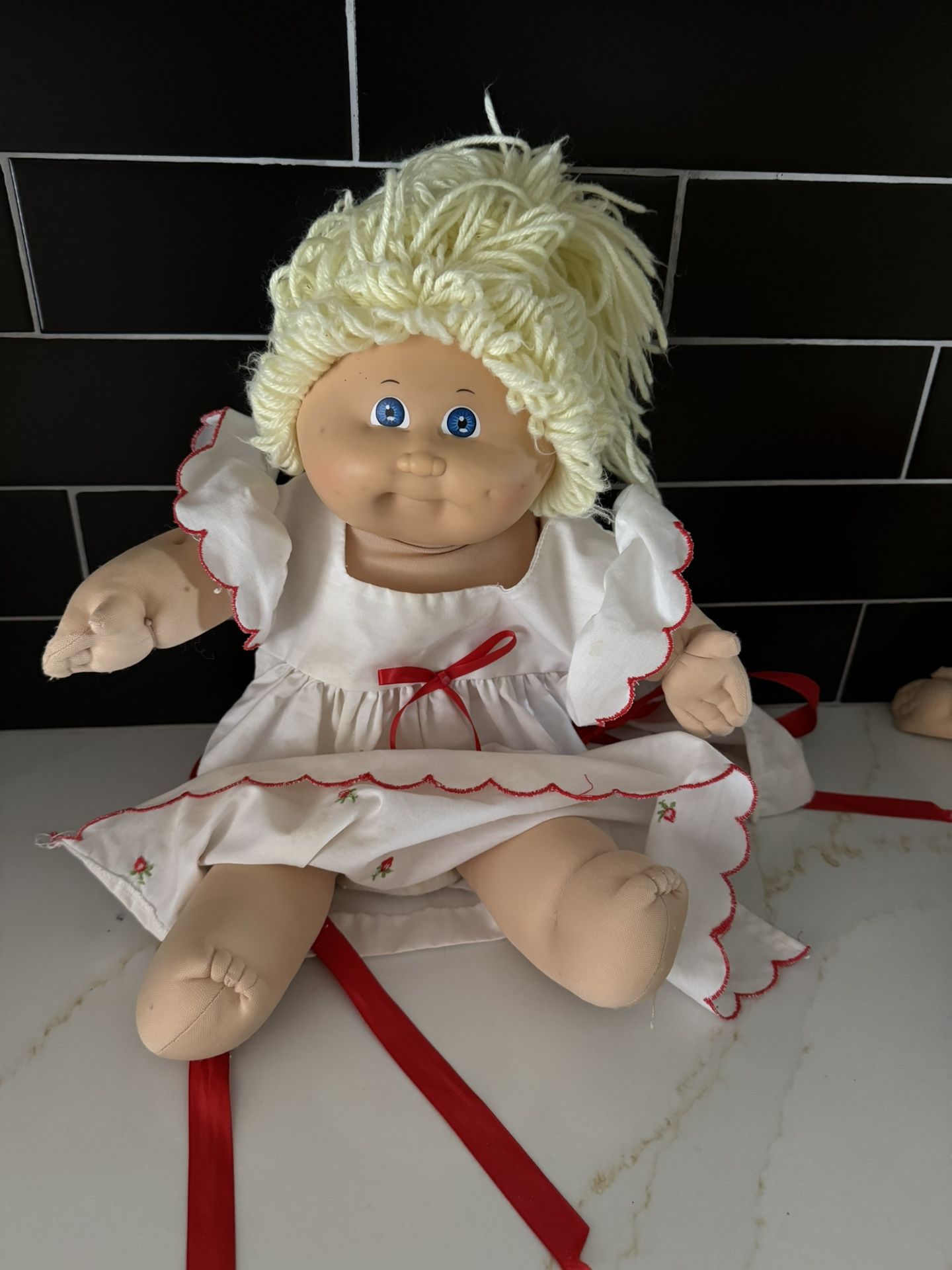 Cabbage Patch Kid 1982 Blonde Yarn Ponytail