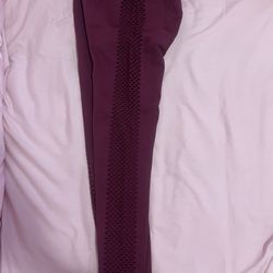Yoga Leggings Elastic Sport Fishnet Burgundy 