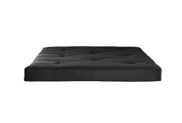6" Full-Size Futon Mattress, BLACK Description:DHP 6" Full-Size Futon Mattress. Microfiber cover, tufted design, for any standard size futon frame, t