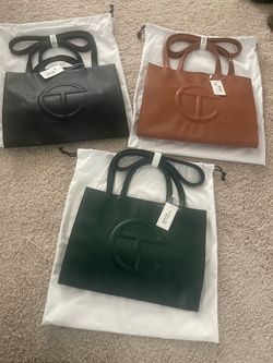 3 size Large Telfar shopping bags