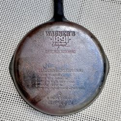 *VNTG* Wagners 1891 Original 8" Cast Iron Skillet - Seasoned - Flat Bottom - USA