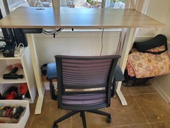 Electric Standing desk and office chair