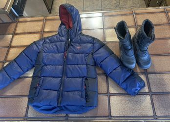 Boys Ski Jacket Size 8 And Ski Boots Size 4