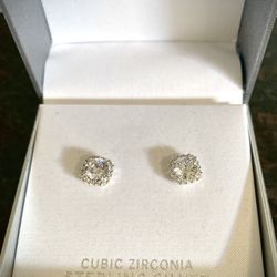Primrose Cubic Zirconia Sterling Silver Studs