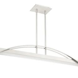 39 In Linear LED Brushed Nickel Chandelier With Acrylic 