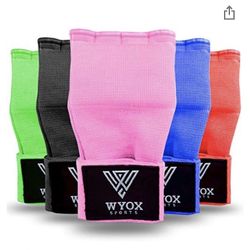 WYOX Boxing Hand Wraps Gel Knuckle Padded Inner Elastic Quick Wraps Fist Protection Boxing Gloves for Women Men Wrist Wrap MMA Muay Thai Training Hand
