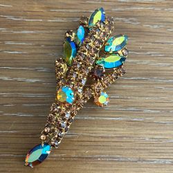 Antique Crystal Brooch 