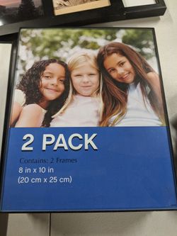 Six 8x10 picture black horizontal or vertical frame 6 total