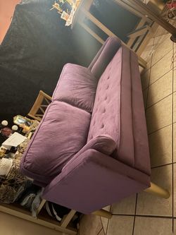 Purple small couch